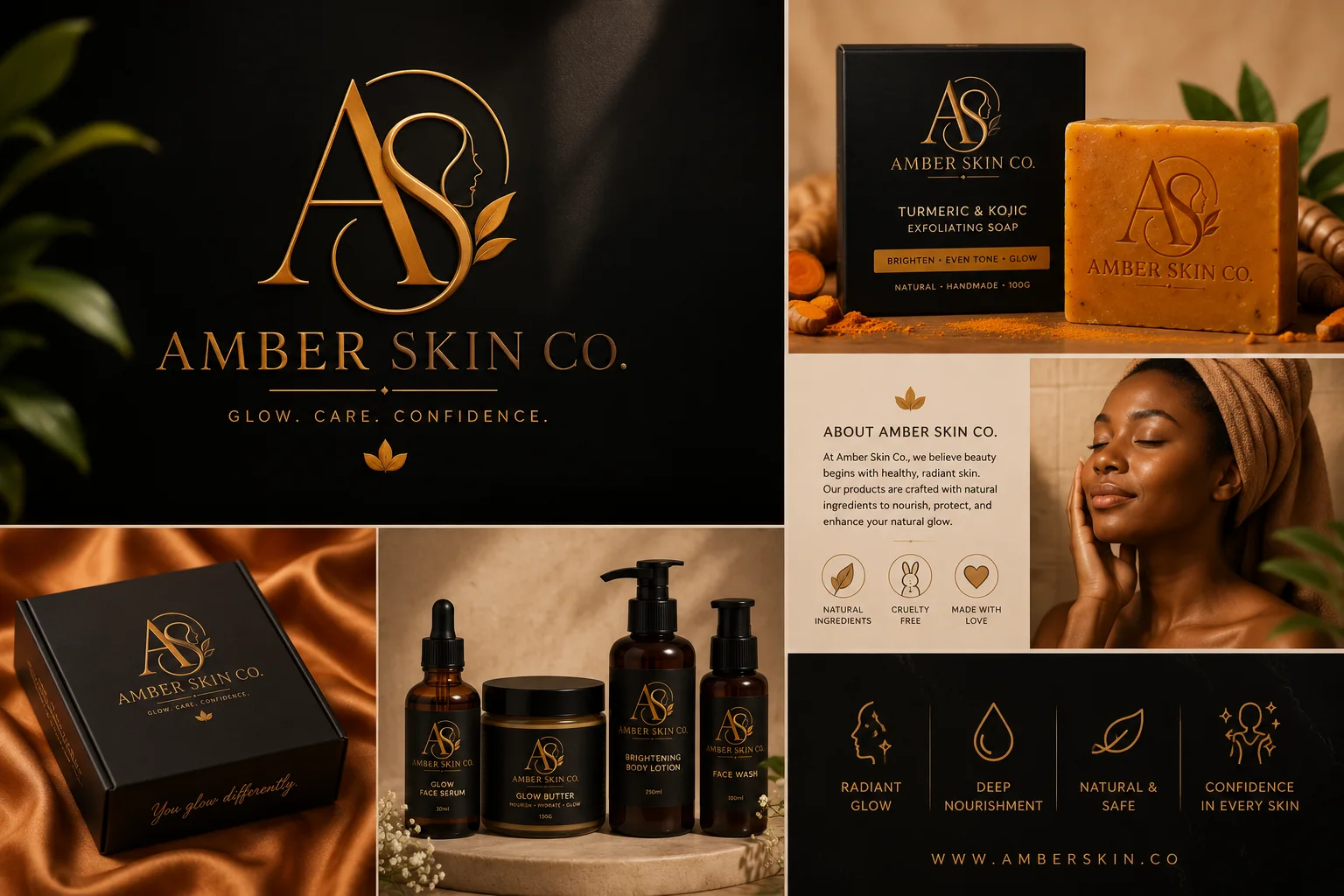 Amber Skin Co. turmeric and botanical skincare